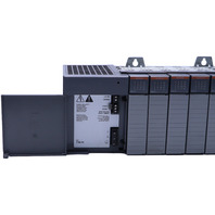 * ALLEN BRADLEY SLC 500 1746-A10 /B 10-SLOT RACK W/ 1746-P4 1746-OW16 1746-IA16