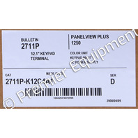 * SURPLUS ALLEN BRADLEY 2711P-K12C4A1 SER A PANELVIEW PLUS 1250 COLOR KEYPAD OPERATOR INTERFACE