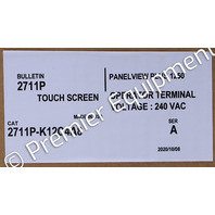 * ALLEN BRADLEY 2711P-K12C4A8 SER A PANELVIEW PLUS 6 12.1" OPERATOR INTERFACE