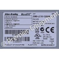 * ALLEN BRADLEY 2080-LC10-12AWA SER A FW 2.015 Micro810 PROGRAMMABLE CONTROLLER 