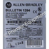 * ALLEN BRADLEY 1394C-SJT10-T-RL SER C SERVO AXIS DRIVE 10KW & AXIS LINK
