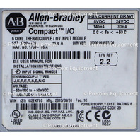 * ALLEN BRADLEY 1769-IT6 SER A COMPACT I/O 6 CHANNEL THERMOCOUPLE mV INPUT MODULE
