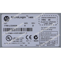 * ALLEN BRADLEY 1766-L32AWA SER A REV D FRN 05 MICROLOGIX 1400 CONTROLLER