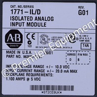 * SURPUS ALLEN BRADLEY 1771-IL SER D ISOLATED ANAOG INPUT MODULE