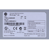 * ALLEN BRADLEY MICROLOGIX 1200 1762-L24BWAR SER C 24 POINT CONTROLLER MODULE *READ*
