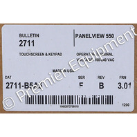 * ALLEN BRADLEY 2711-B5A5 SER F PANELVIEW 550 OPERATOR INTERFACE