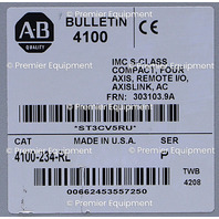 * SURPLUS ALLEN BRADLEY 4100-234-RL /P FRN 303103.9A COMPACT MOTION CONTROLLER