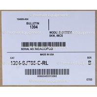 * ALLEN BRADLEY 1394-SJT05-C-RL /B DIGITAL MULTI-AXIS SERVO CONTROL