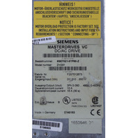 * SIEMENS 6SE7021-0TP60-Z MASTERDRIVES VC DC/AC DRIVE Z=G91