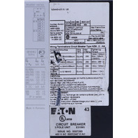 * EATON NZM H2-A100-NA 100A xEFFECT CIRCUIT BREAKER WITH 2214B TRIP