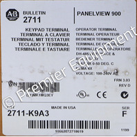 * SURPLUS ALLEN BRADLEY 2711-K9A3 /F PANELVIEW PLUS 900 KEYPAD OPERATOR INTERFACE