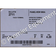 * ALLEN BRADLEY 2711-T9A2 SER F PANELVIEW 900 OPERATOR INTERFACE 