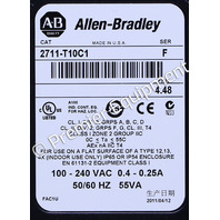 * ALLEN BRADLEY 2711-T10C1 SER F FRN 4.48 PANELVIEW 1000 OPERATOR PANEL