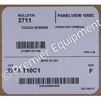 * ALLEN BRADLEY 2711-T10C1 SER F FRN 4.48 PANELVIEW 1000 OPERATOR PANEL