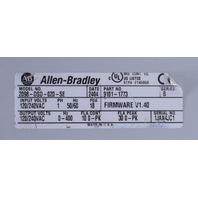 * ALLEN BRADLEY 2098-DSD-020-SE SER B ULTRA 3000 SERVO DRIVE
