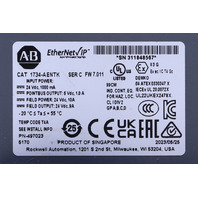 * ALLEN BRADLEY 1734-AENTK SER C DUAL PORT ETHERNET IP NETWORK ADAPTER