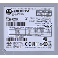 * ALLEN BRADLEY 1769-OW16 SER A COMPACT I/O DIGITAL PLC OUTPUT MODULE *READ*
