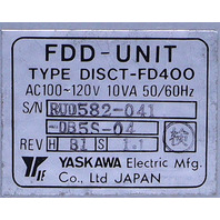 YASKAWA DISCT-FD400 FDD-UNIT FLOPPY DISK DRIVE