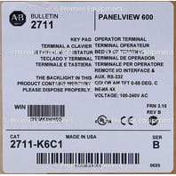 * ALLEN BRADLEY 2711-K6C1 SER B PANELVIEW 600 OPERATOR TERMINAL *READ*
