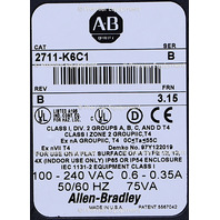 * ALLEN BRADLEY 2711-K6C1 SER B PANELVIEW 600 OPERATOR TERMINAL *READ*