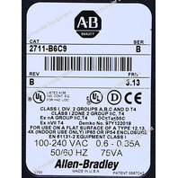 * ALLEN BRADLEY 2711-B6C9 SER B REV B FRN 3.13 PANELVIEW 600 OPERATOR TERMINAL 