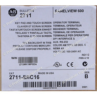 * ALLEN BRADLEY 2711-B6C16 SER C REV G FRN 4.41 PANELVIEW 600 OPERATOR PANEL 