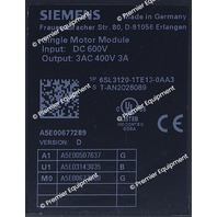 * SIEMENS 6SL3120-1TE13-0AA3 SINAMICS S120 SINGLE MOTOR MODULE