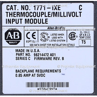 * ALLEN BRADLEY 1771-IXE SER C PLC-5 THERMOCOUPLE MILLIVOLT INPUT MODULE