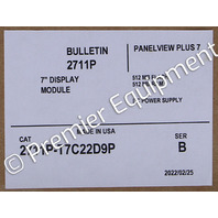 * ALLEN BRADLEY 2711P-T7C22D9P SER B PERFORMANCE PANELVIEW PLUS 7 OPERATOR INTERFACE 
