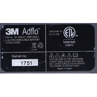  3M ADFLO 35-1099-07 POWERED AIR PURIFYING RESPIRATOR LITHIUM ION BATTERY 