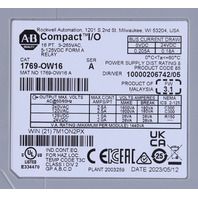 * ALLEN BRADLEY 1769-OW16 SER A AC/DC RELAY MODULE *READ*