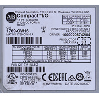 * ALLEN BRADLEY COMPACT I/O 1769-OW16 SER A AC/DC RELAY MODULE *READ*