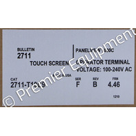 * SURPLUS ALLEN BRADLEY 2711-T10C9 SER F FRN 4.46 PANELVIEW 1000 10" OPERATOR INTERFACE