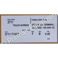* ALLEN BRADLEY 2711-T10C9 SER F FRN 4.46 PANELVIEW 1000 10" OPERATOR INTERFACE