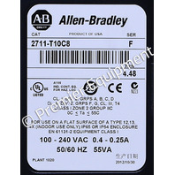 * ALLEN BRADLEY 2711-T10C8 SER F FRN 4.48 PANELVIEW 1000 OPERATOR INTERFACE