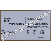 * ALLEN BRADLEY 2711-T10C8 SER D FRN 4.48 PANELVIEW 1000 OPERATOR INTERFACE