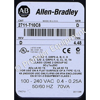 * ALLEN BRADLEY 2711-T10C8 SER D FRN 4.48 PANELVIEW 1000 OPERATOR INTERFACE