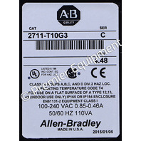 * ALLEN BRADLEY 2711-T10G3 SER C FRN 4.48 PANELVIEW 1000 OPERATOR INTERFACE