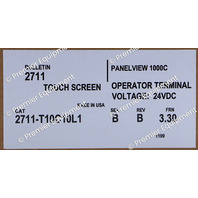 * ALLEN BRADLEY 2711-T10C10L1 SER B FRN 3.30 PANELVIEW 1000 OPERATOR INTERFACE