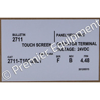 * ALLEN BRADLEY 2711-T10C20L1 SER F FRN 4.48 PANELVIEW 1000 OPERATOR PANEL