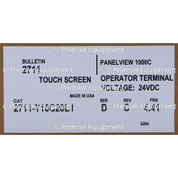 * ALLEN BRADLEY 2711-T10C20L1 SER D FRN 4.41 PANELVIEW 1000 OPERATOR PANEL
