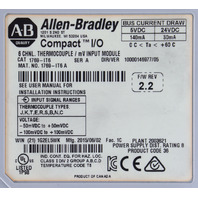 * ALLEN BRADLEY 1769-IT6 COMPACT I/O 6 CHANNEL THERMOCOUPLE mV INPUT MODULE