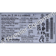 * ALLEN BRADLEY 20AD5P0A0AYNANC0 SER A AC DRIVE POWERFLEX 70