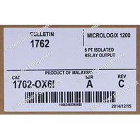 * ALLEN BRADLEY 1762-OX6I SER A REV C MICROLOGIX 1200 ISOLATED RELAY OUTPUT