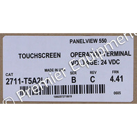 * ALLEN BRADLEY 2711-T5A2L1 SER B PANELVIEW 550 OPERATOR INTERFACE 