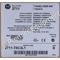 * ALLEN BRADLEY 2711-T6C3L1 SER B FRN 4.43 PANELVIEW 600 OPERATOR PANEL 