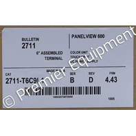 * ALLEN BRADLEY 2711-T6C9L1 SER B PANELVIEW 600 OPERATOR TERMINAL #1