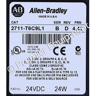 * ALLEN BRADLEY 2711-T6C9L1 SER B PANELVIEW 600 OPERATOR TERMINAL #1