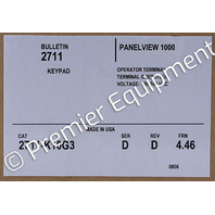 * ALLEN BRADLEY 2711-K10G3 SER D PANELVIEW 1000 10" OPERATOR INTERFACE