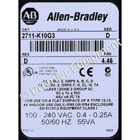 * ALLEN BRADLEY 2711-K10G3 SER D PANELVIEW 1000 10" OPERATOR INTERFACE